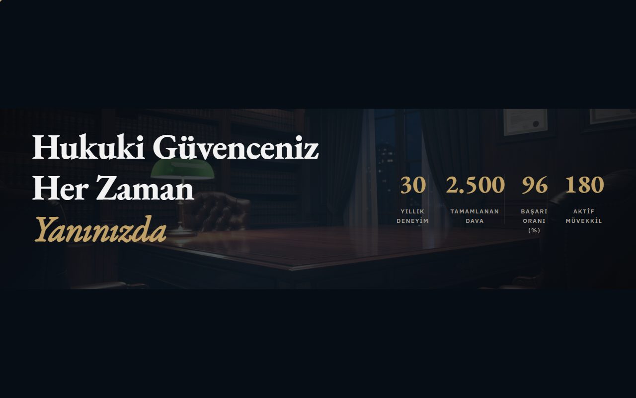LimeGraf tarafından tasarlanan hukuk bürosu web sitesi demo ekran görüntüsü